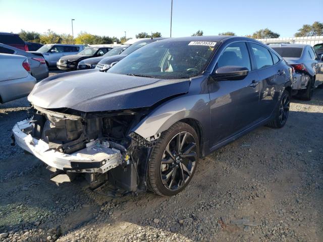 2HGFC2F89KH522944 - 2019 HONDA CIVIC SPORT ნაცრისფერი ფოტო 1