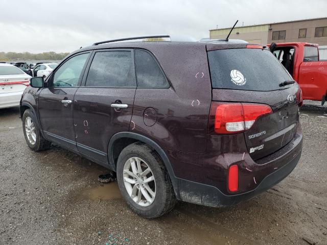 5XYKT4A66EG492139 - 2014 KIA SORENTO LX BURGUNDY photo 2