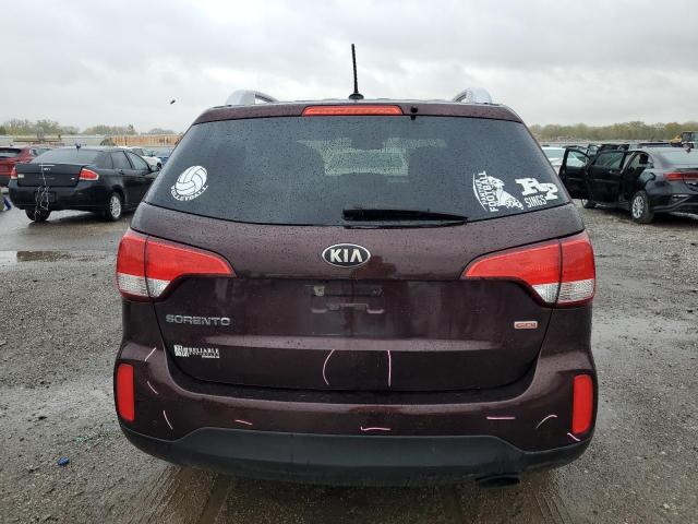 5XYKT4A66EG492139 - 2014 KIA SORENTO LX BURGUNDY photo 6