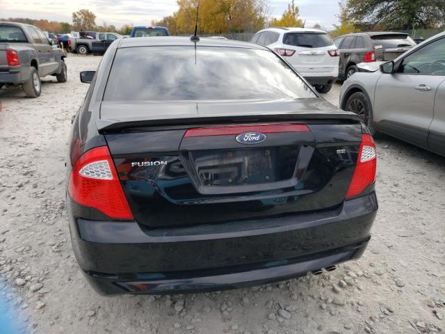 3FAHP0HA8CR145339 - 2012 FORD FUSION SE BLACK photo 6