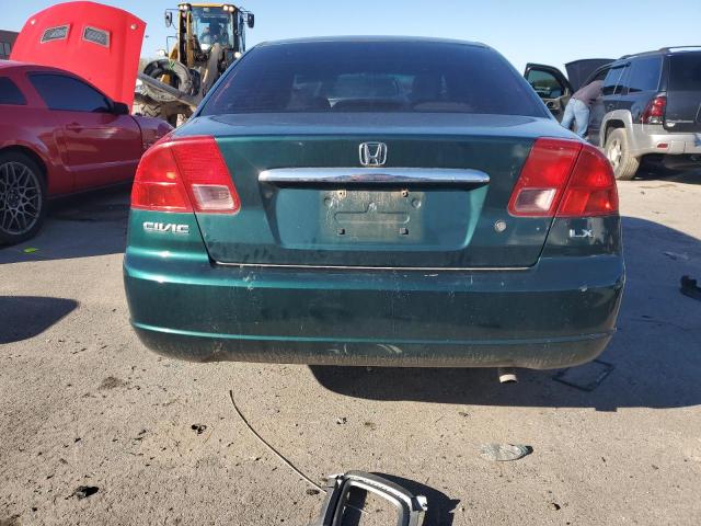 JHMES16502S001728 - 2002 HONDA CIVIC LX GREEN photo 6