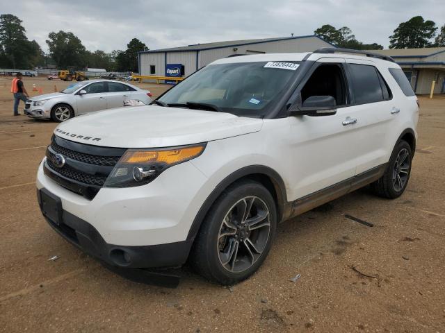 1FM5K8GT3EGB17452 - 2014 FORD EXPLORER SPORT WHITE photo 1