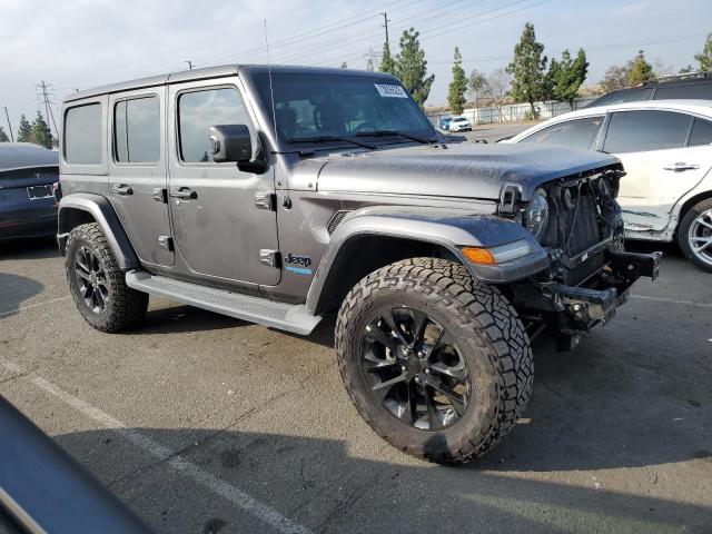 1C4JJXP63MW682024 - 2021 JEEP WRANGLER U SAHARA 4XE GRAY photo 4