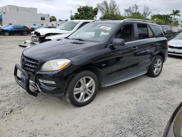 4JGDA5HB2CA003638 - 2012 MERCEDES-BENZ ML 350 4MATIC BLACK photo 1