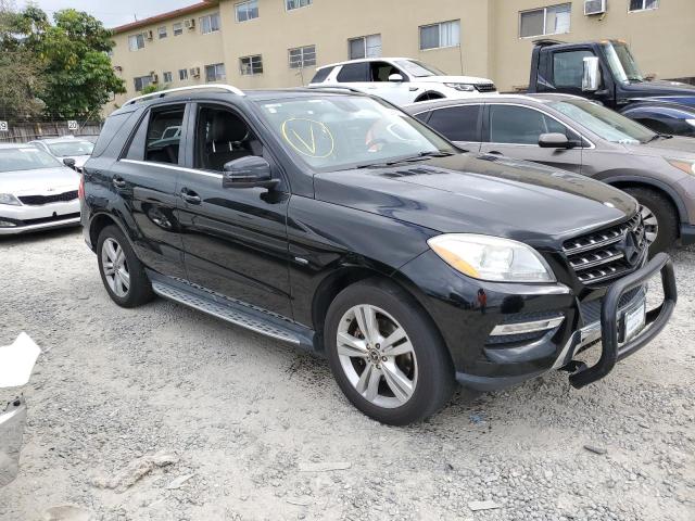 4JGDA5HB2CA003638 - 2012 MERCEDES-BENZ ML 350 4MATIC BLACK photo 4