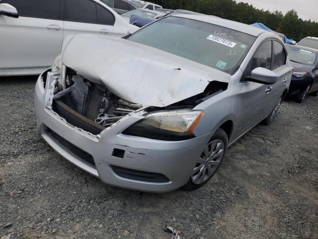 3N1AB7AP6FL661968 - 2015 NISSAN SENTRA S SILVER photo 2