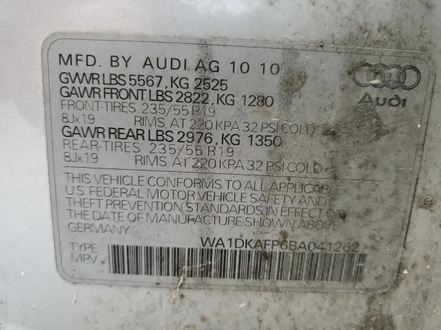 WA1DKAFP6BA041262 - 2011 AUDI Q5 PREMIUM PLUS SILVER photo 13