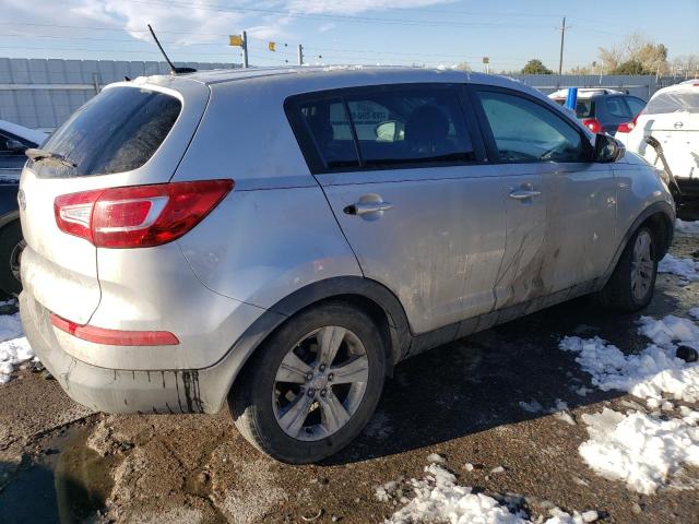 KNDPB3A27C7289352 - 2012 KIA SPORTAGE BASE SILVER photo 3