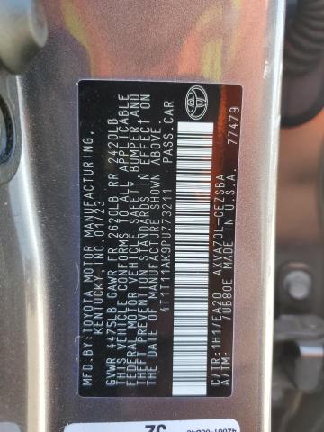 4T1T11AK9PU773211 - 2023 TOYOTA CAMRY SE NIGHT SHADE GRAY photo 12