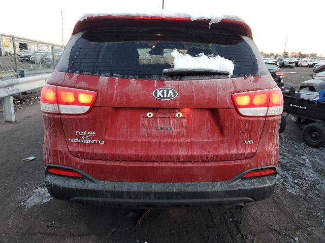 5XYPGDA54HG336106 - 2017 KIA SORENTO LX MAROON photo 6