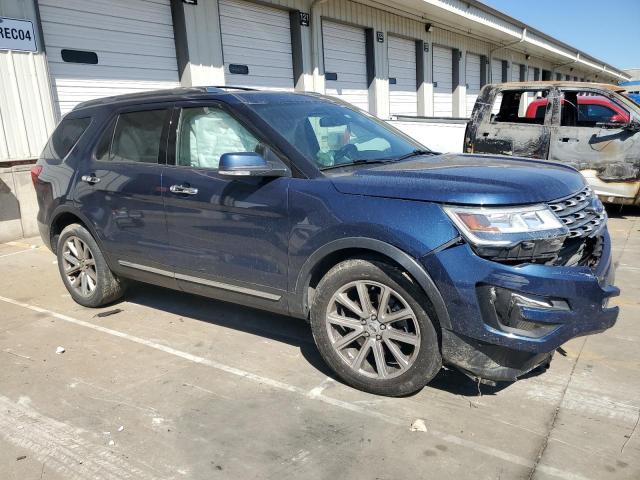 1FM5K7FH5HGD65102 - 2017 FORD EXPLORER LIMITED BLUE photo 4