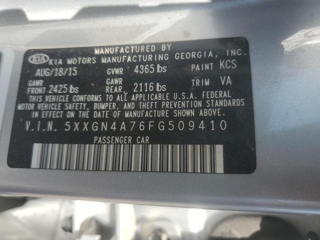 5XXGN4A76FG509410 - 2015 KIA OPTIMA EX SILVER photo 12