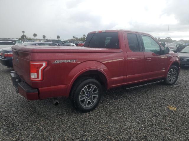 1FTEX1CP0GFC80154 - 2016 FORD F150 SUPER CAB RED photo 3