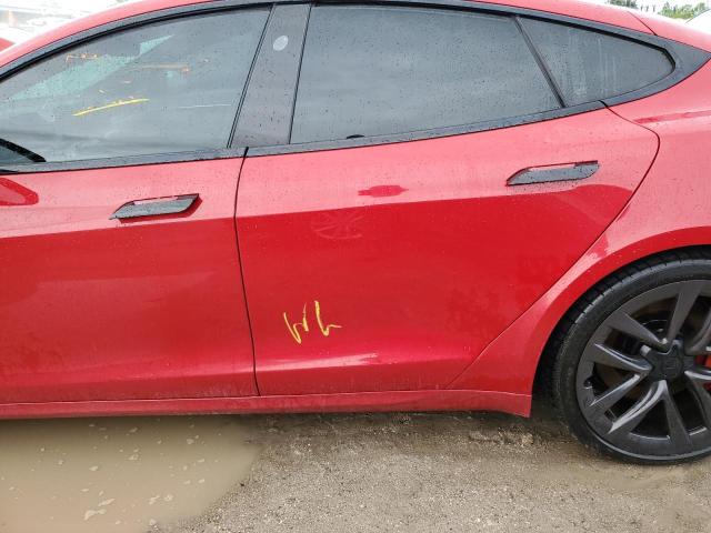 5YJSA1E57MF435363 - 2021 TESLA MODEL S RED photo 12