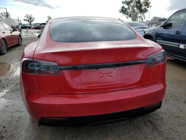 5YJSA1E57MF435363 - 2021 TESLA MODEL S RED photo 6