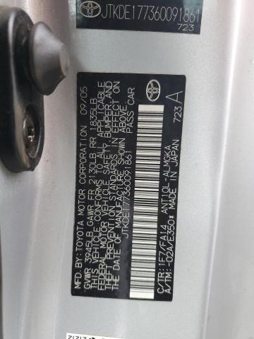 JTKDE177360091861 - 2006 TOYOTA SCION TC 银色 照片 13