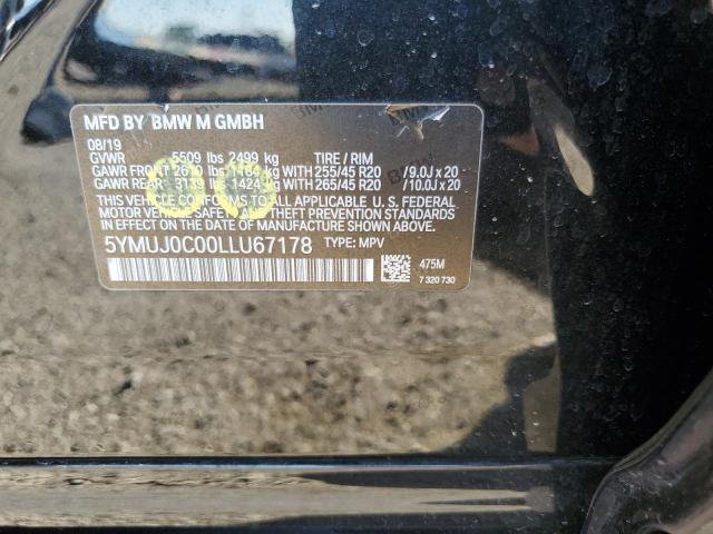 5YMUJ0C00LLU67178 - 2020 BMW X4 M COMPETITION BLACK photo 14