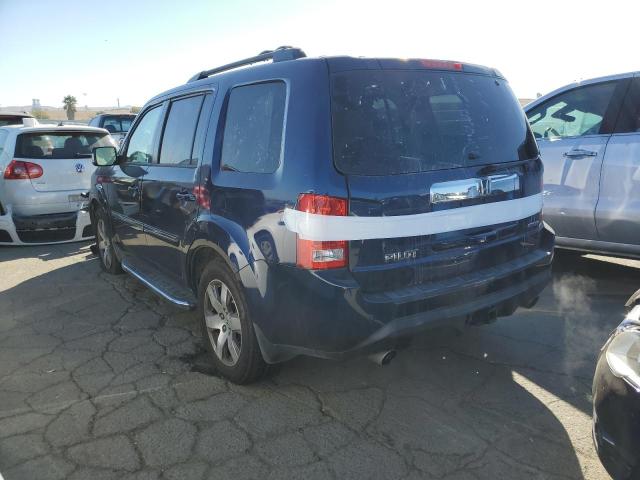 5FNYF3H9XEB013000 - 2014 HONDA PILOT TOURING BLUE photo 2