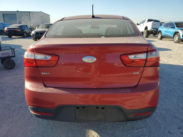 KNADM4A31E6377492 - 2014 KIA RIO LX RED photo 6