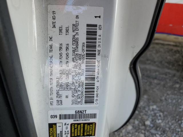 5TFRX5GN9KX149003 - 2019 TOYOTA TACOMA ACCESS CAB Ақ фото 12