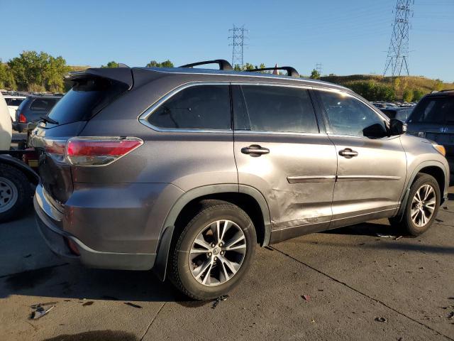 5TDJKRFH0GS500635 - 2016 TOYOTA HIGHLANDER XLE GRAY photo 3