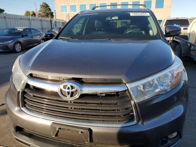 5TDJKRFH0GS500635 - 2016 TOYOTA HIGHLANDER XLE GRAY photo 5