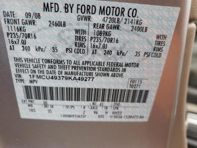 1FMCU49379KA49277 - 2009 FORD ESCAPE HYBRID SILVER photo 13