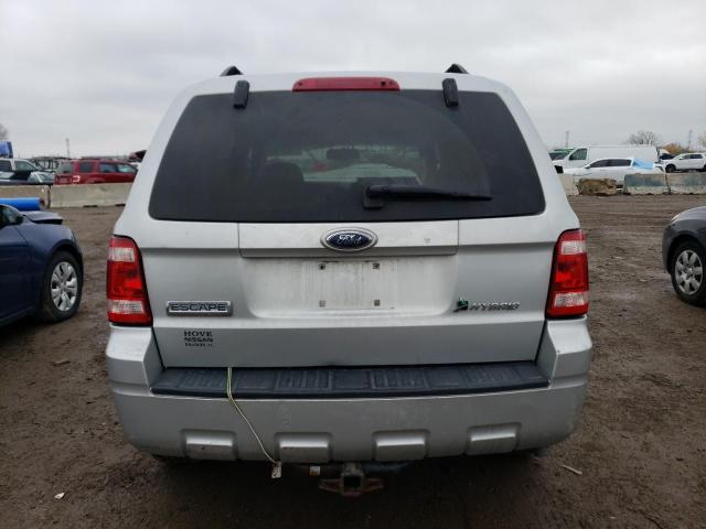 1FMCU49379KA49277 - 2009 FORD ESCAPE HYBRID SILVER photo 6