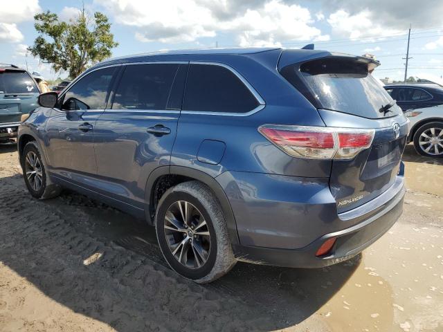 5TDKKRFH9GS125851 - 2016 TOYOTA HIGHLANDER XLE BLUE photo 2