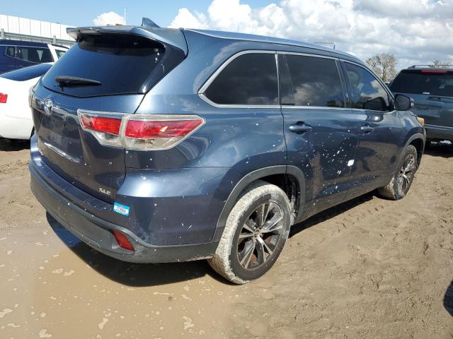 5TDKKRFH9GS125851 - 2016 TOYOTA HIGHLANDER XLE BLUE photo 3