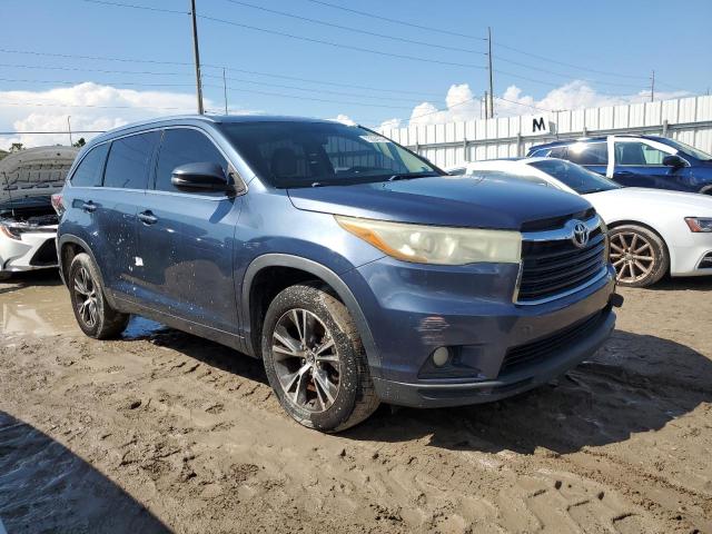 5TDKKRFH9GS125851 - 2016 TOYOTA HIGHLANDER XLE BLUE photo 4