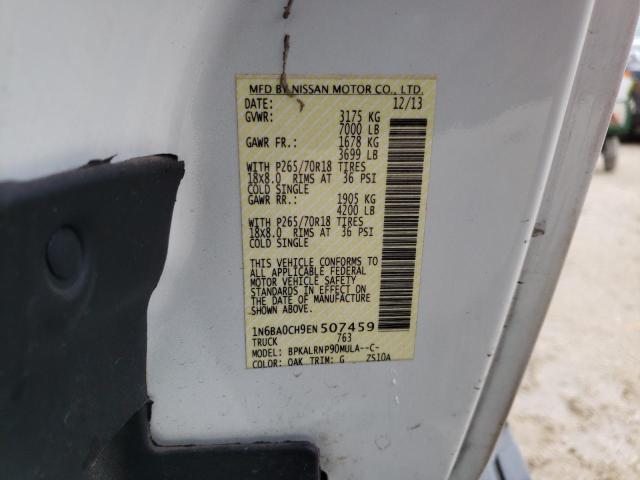 1N6BA0CH9EN507459 - 2014 NISSAN TITAN S WHITE photo 12