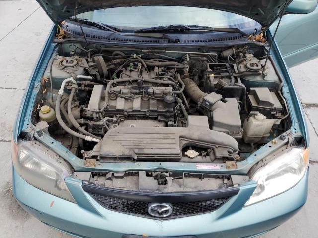 JM1BJ225021618409 - 2002 MAZDA PROTEGE DX TEAL photo 11