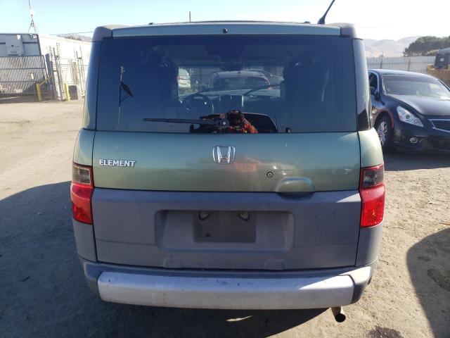 5J6YH18593L017670 - 2003 HONDA ELEMENT EX GREEN photo 6