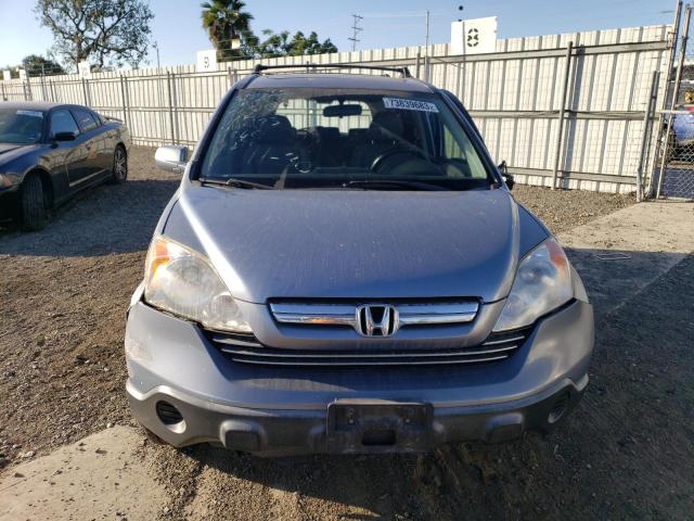 JHLRE48778C062347 - 2008 HONDA CR-V EXL BLUE photo 5