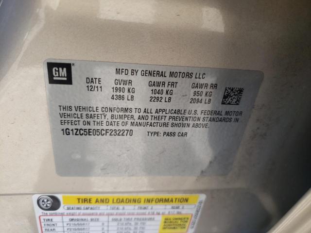 1G1ZC5E05CF232270 - 2012 CHEVROLET MALIBU 1LT 棕色 照片 13