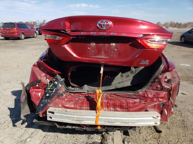 4T1C11BKXLU012776 - 2020 TOYOTA CAMRY LE RED photo 6