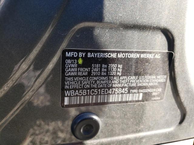 WBA5B1C51ED475845 - 2014 BMW 535 I GRAY photo 12