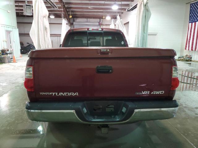 5TBBT44186S482483 - 2006 TOYOTA TUNDRA ACCESS CAB SR5 RED photo 6