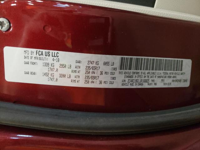 2C4RC1BG1JR166825 - 2018 CHRYSLER PACIFICA TOURING L Bordo foto 13