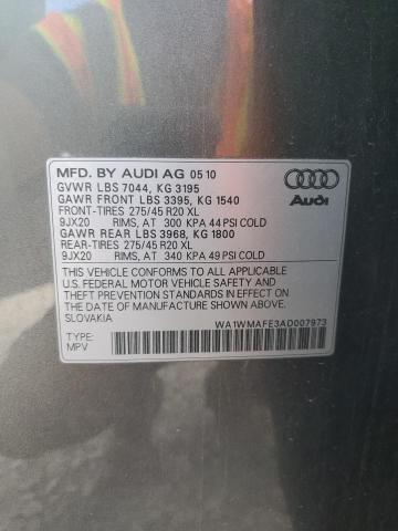 WA1WMAFE3AD007973 - 2010 AUDI Q7 PRESTIGE GRAY photo 13
