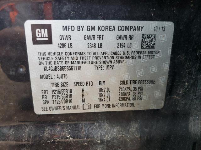 KL4CJBSB6EB561118 - 2014 BUICK ENCORE CONVENIENCE 黑色 照片 13