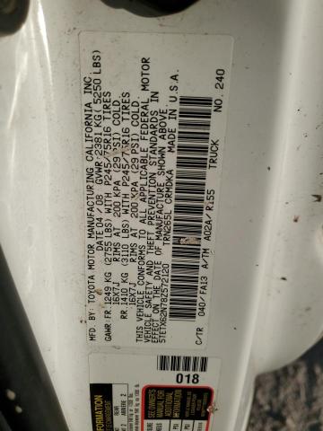 5TETX62N78Z572120 - 2008 TOYOTA TACOMA PRERUNNER ACCESS CAB WHITE photo 12