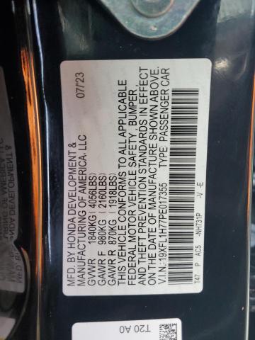 19XFL1H77PE017355 - 2023 HONDA CIVIC EXL 黑色 照片 13