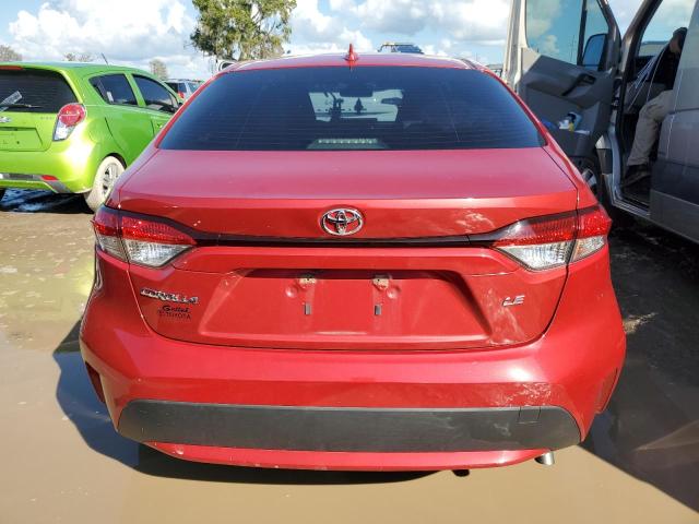 JTDEPRAE3LJ004266 - 2020 TOYOTA COROLLA LE RED photo 6