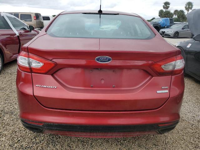 3FA6P0H9XDR162237 - 2013 FORD FUSION SE RED photo 6