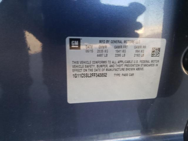 1G11C5SL2FF343892 - 2015 CHEVROLET MALIBU 1LT 蓝色 照片 12