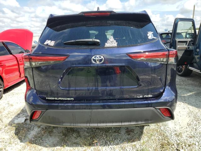 5TDBZRBH7NS254959 - 2022 TOYOTA HIGHLANDER L BLUE photo 6