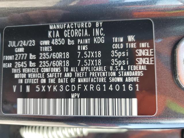 5XYK3CDFXRG140161 - 2024 KIA SPORTAGE EX CHARCOAL photo 13