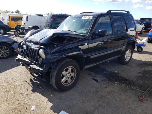 1J4GL48K37W708490 - 2007 JEEP LIBERTY SPORT BLACK photo 1